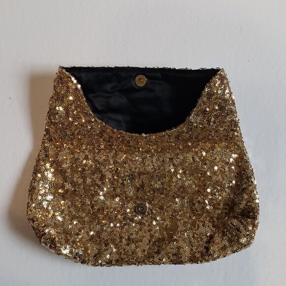Victoria Secret Gold Sequin Envelope Clutch - Picture 6 of 6